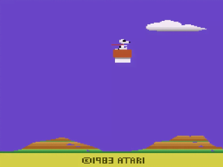 Snoopy and The Red Baron title screen for Atari 2600